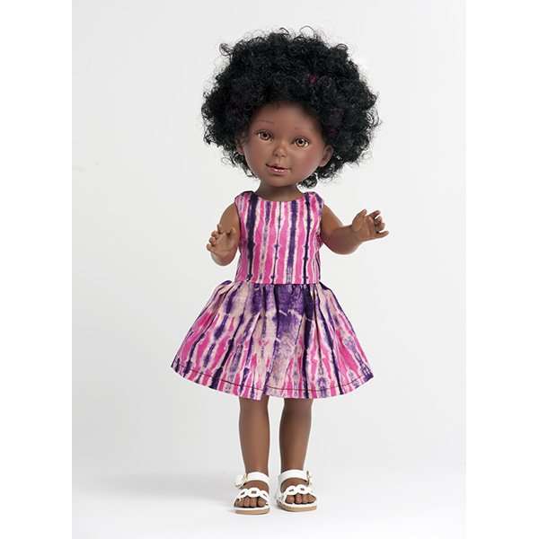 KEYANA poupée noire avec cheveux frisés à coiffer
